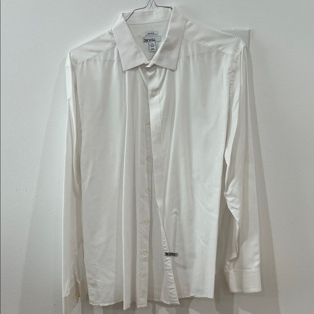 Bar III White Men's Classic Point Dress Shirt